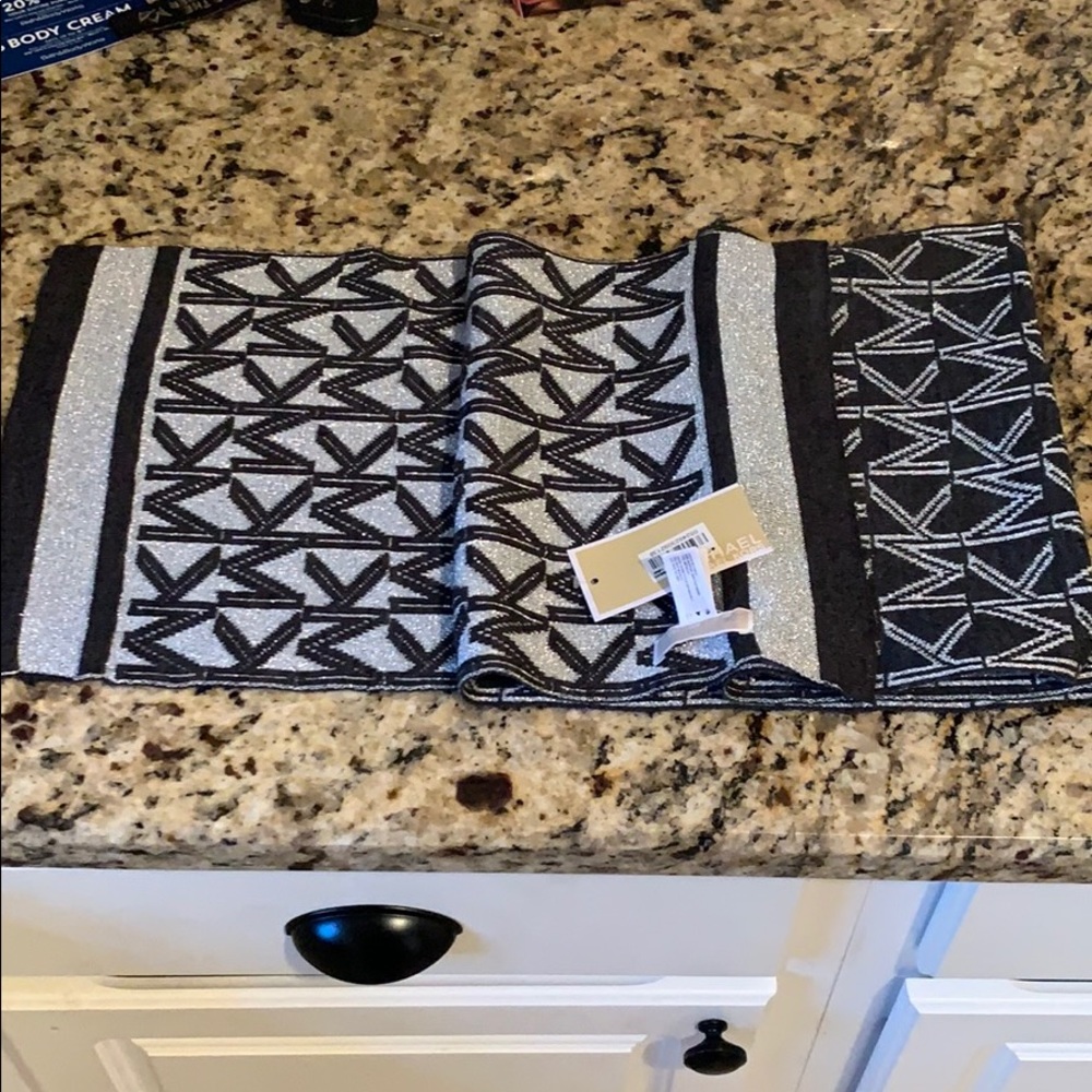 Michael Kors MK Logo Reversible Long Scarf